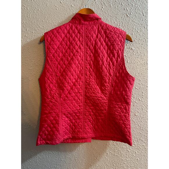 Talbots Womens Red/Pink Quilted Vest Size Medium - Picture 7 of 7